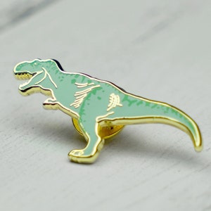 Dinosaur Enamel Pin Badge - Etsy