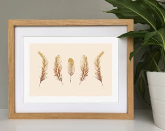 Feather art print