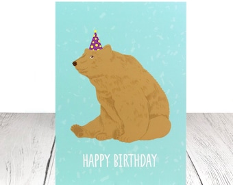 Bear birthday card