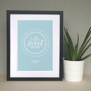 Housewarming personalised print