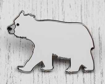 Polar bear enamel pin badge