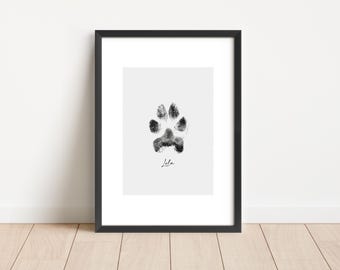 Custom dog paw print
