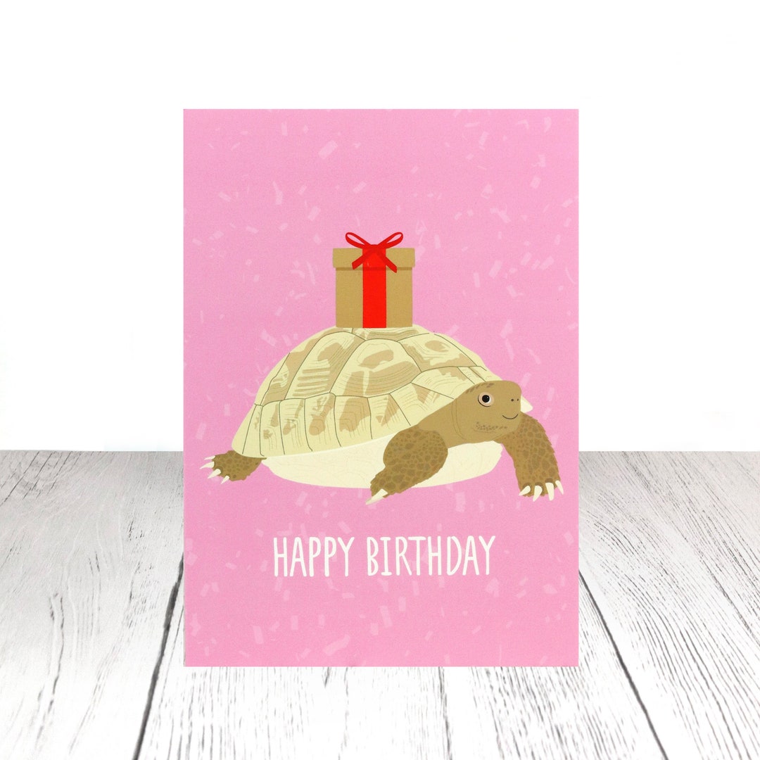 Geburtstagskarte mit Schildkröte Etsy.de