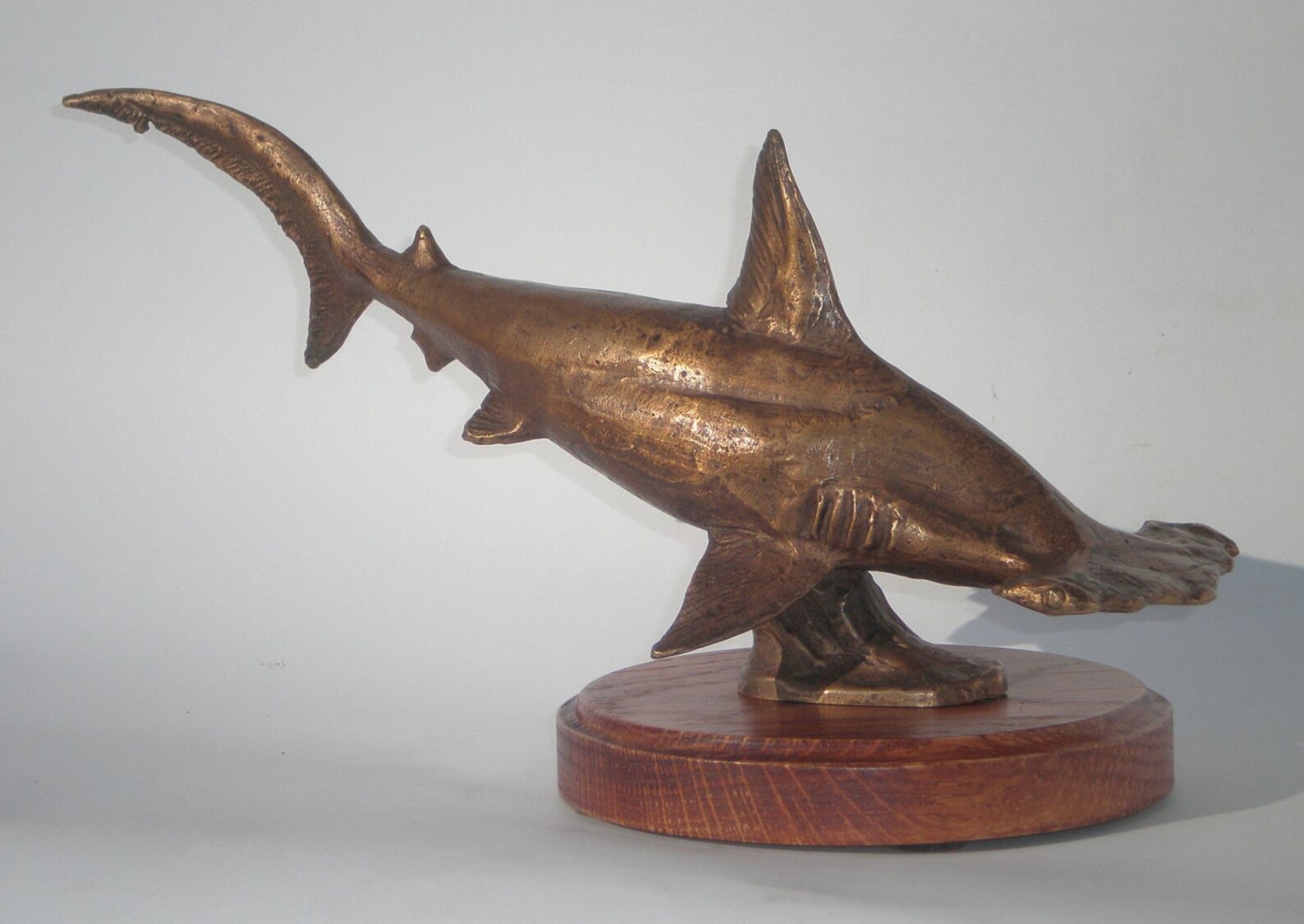 Bronze sculpture of Shark 5.9 x 12.2 Etsy