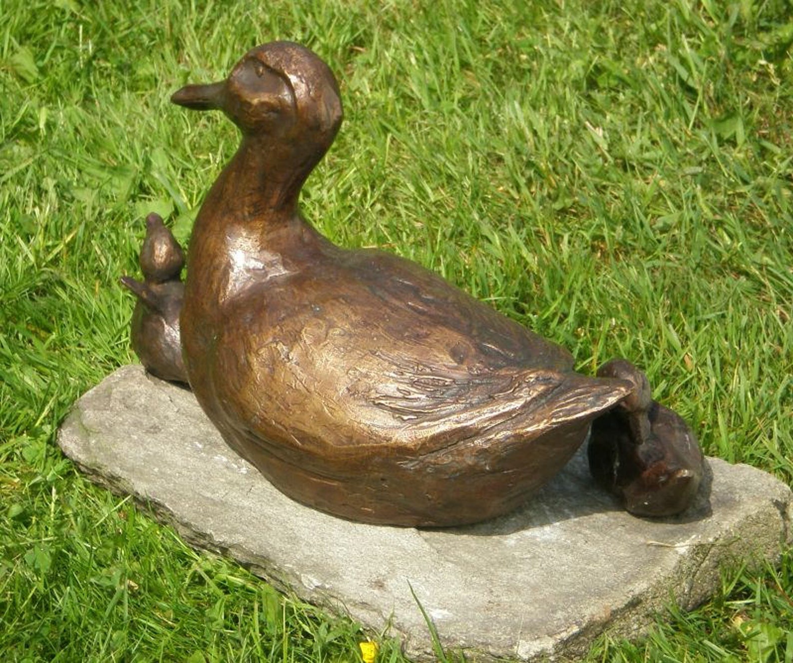 Bronze sculpture of Duck family Etsy