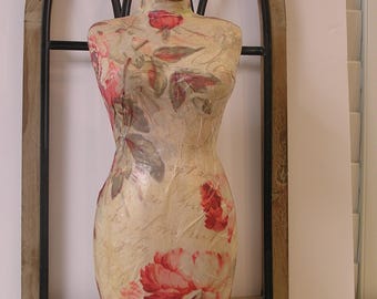 Jewelry Mannequin Display Organizer Vintage Floral Boudoir Look Free Shipping