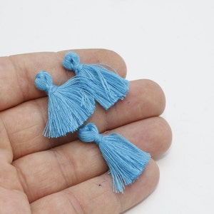 10 Pcs 1 &#39;&#39; Mini Tassels , Blue Tassels , Cotton Tassels, Silk Tassels, thread tassels  , TSL9
