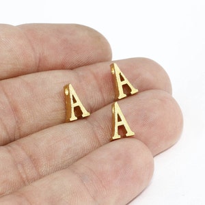 7x9mm Raw Brass Alpha Letter, Alpha Letter, Greek Letters, Alpha Jewelry, Greek Alphabet, Alpha Charm, Raw Brass Letters, SOM309