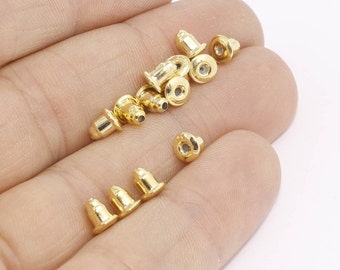 24k Gold Plated Earring Backs, Clutch Style (20 Pcs), EBN, CHK578