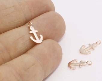 8x13mm Rose Gold Anchor Charm Anchor 