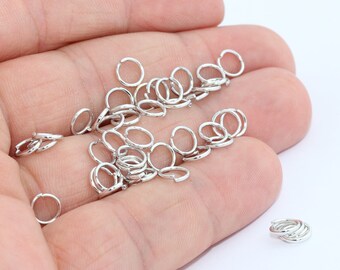 20 Ga 6mm Rhodium Plated Jump Rings, Silver Plated Connector, Open Jump Rings, Bulk Silver Jump Rings, Jewelry Supplies, LFJ, MTE611