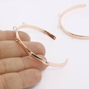 4,5mm Rose Gold Bracelet, Adjustable Bracelet Bangle, Tassel Bracelets, Rose Gold Cuff, Charm Bracelets, Rose Gold Plated Findings, CHK115-1
