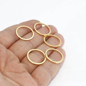 20mm 24k Shiny Gold Closed Rings, Connector Charms, Circle Connector, Simple Rings, Gold Plated Hoops, Gold Plated Findings, TCL, AE119