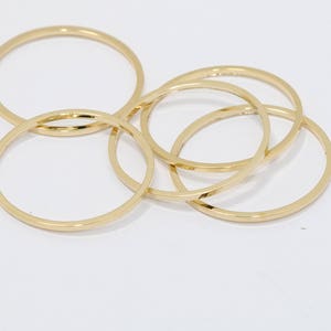 26mm Shiny Gold Closed Ring, Connectors, Round Connector, Gold Hoops, Circle Connectors, Circle Charms, Gold Plated Findings, TSR, CHK150