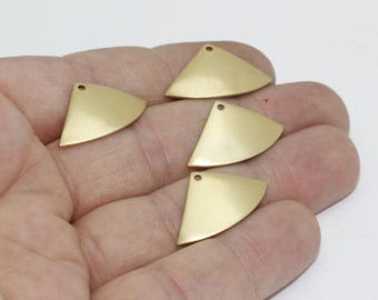 10 peças de pingentes triangulares de latão bruto de 15 x 25 mm, pingente em forma de gota de latão, pingente em forma de lágrima, pingente triangular, pingentes de latão, acessórios de latão bruto, PA32