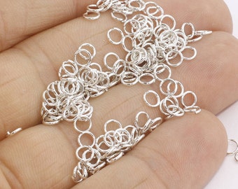 200 Silver Color Plated Jump Rings, 23 Ga 4mm, Jewelry Making Supplies, FFJ, AE179