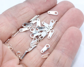 200 Pieces Raw Brass Ball Chain Endings-Clam-Knot Cover-Side Open 1mm 341C