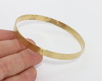 Raw Brass Domed Bracelet 5 Pcs 15mm Raw Brass Bracelet Flat Bracebet Bangle Raw Brass Bracelet Bangle Flat Domed Bracelet