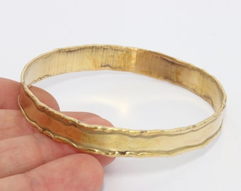 Raw Brass Domed Bracelet 5 Pcs 15mm Raw Brass Bracelet Flat Bracebet Bangle Raw Brass Bracelet Bangle Flat Domed Bracelet