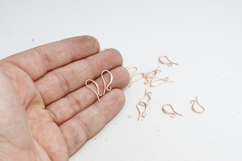 12 Pcs 8x15mm Rose Gold Earring Hooks Fish Hooks Ear Wires Etsy