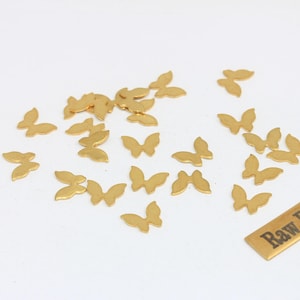 Messing Schmetterling Charms, keine Loch Scheibe Schmetterling, kleine Rohmessing Zubehör, FNL28