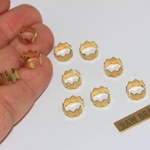 10 paires de manchettes d'oreille en laiton brut de 5 mm, en forme de zigzag, sans perçage du cartilage, CMR47