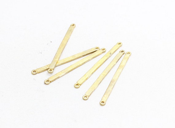 Bar Pendant 3x60mm Raw Brass Bars PND33 Bar Necklace Raw Brass Findings Long Bar Connectors Brass Jewelry Necklace Pendant