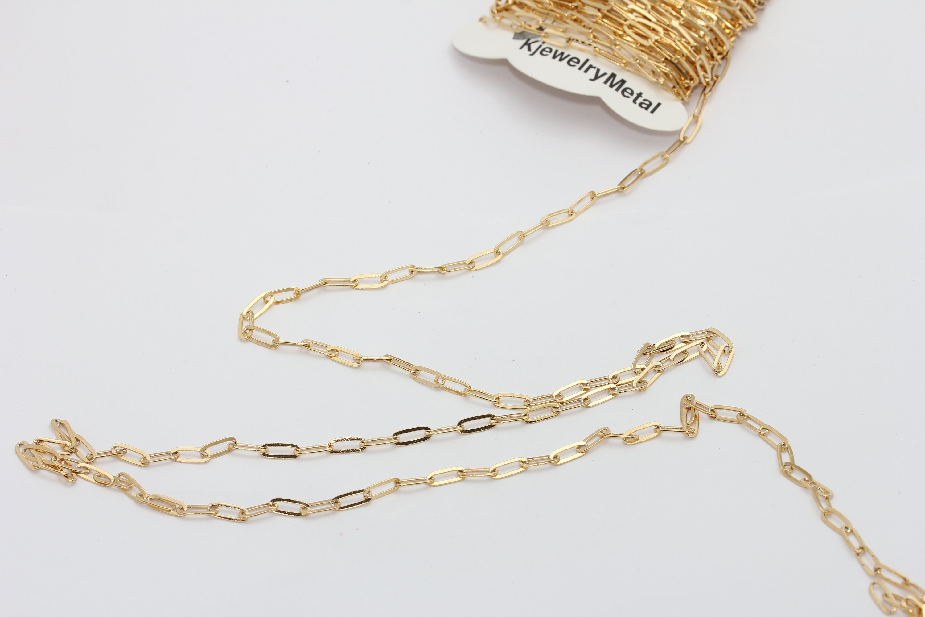 4x10mm 24k Shiny Gold Link Chain Gold 