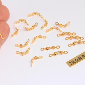 24k Shiny Gold Crimp Ends, Cord Ends, Fits 1mm, Clam Shell Bead Tip, Bead Tips, Cord Tips, Jewelry Supplies, Gold Plated Findings, XP196