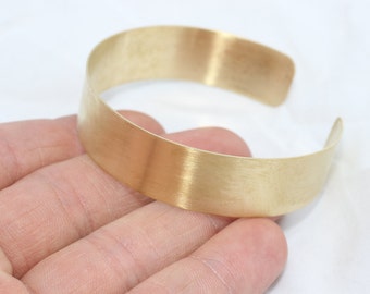 Raw Brass Cuff Bracelet Blank, Adjustable Bangle (4 Pcs 15mm), FOB, TFK12