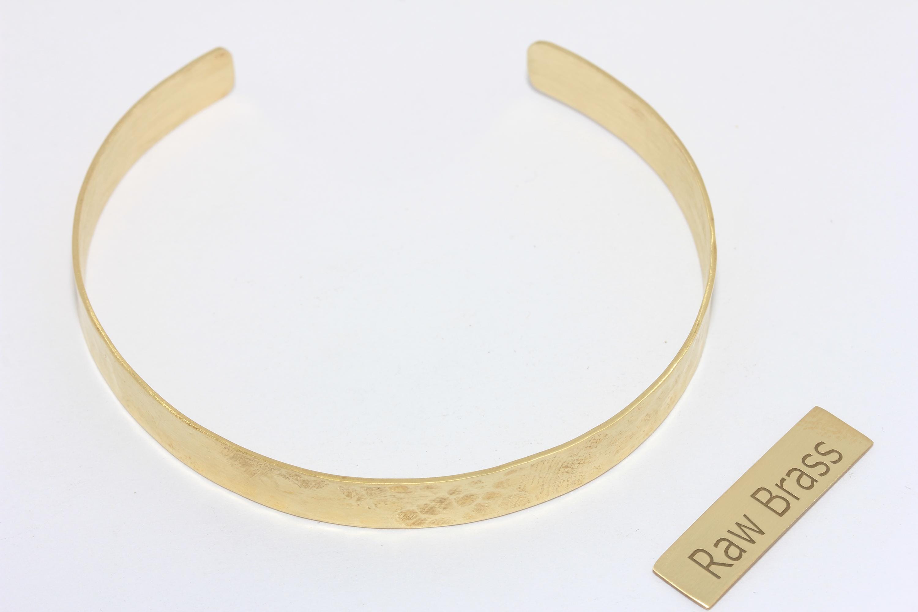 Handmade Raw Brass Hammered Bangle Bracelet (7x155mm), TFK17 - Etsy