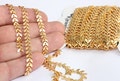6mm Shiny Gold Arrow Chains, Chevron Chain, Gold Chains, Bulk Chain, Choker Necklace Chain, Gold Plated Findings, SCS, BXB240