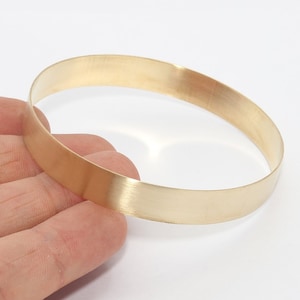 5 Pcs 10mm Raw Brass Bracelet, Flat Bracelet Bangle, Stacking Bracelets, Simple Bracelet, Dangle Bracelets, Raw Brass Bracelets, SFT, TFK6-2