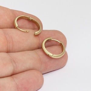19mm Raw Brass Earrings, Leverback Hoop Oorbellen, Circle Earrings, Round Earrings, Brass Earring Hoops, Brass Earring Bevindingen, NLE, MLS437
