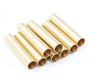 20 Pcs Raw Brass Tube Findings, (6x30mm) - İndustrial tubes- Solid Brass , TBR4