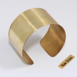 35mm Raw Brass Bracelet, Flat Bracelet Bangle, Stacking Bracelets, Open Flat Bracelet, Dangle Bracelets, Raw Brass Bracelets, TVF56