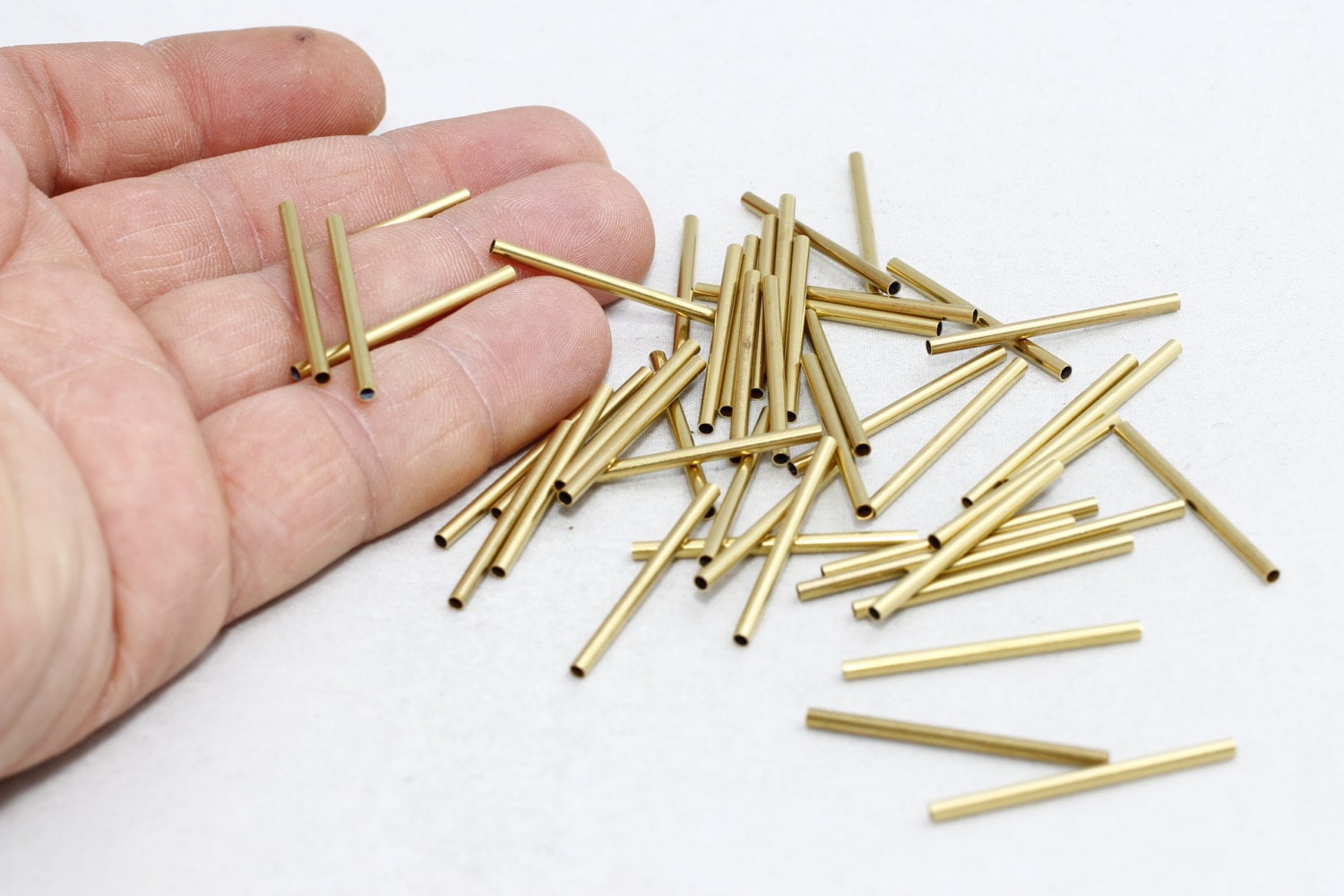 50 Pcs 2x30mm Raw Brass Tube Beads Tubes Round Tube Beads Etsy