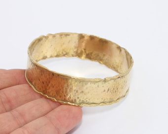 20mm Raw Brass Domed Bracelet , Raw Brass Hammered Bracelet, Bracebet Bangle, Raw Brass Bracelet Bangle