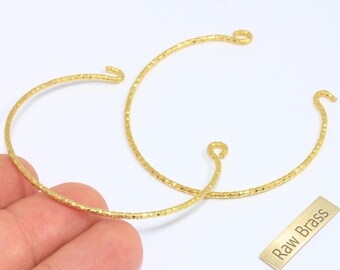 Rohes Messing Draht Armband, erweiterbar Armreif, gehämmert Unendlichkeit Armband, verstellbare Armband, Armband-Einstellungen, Roh-Messing Zubehör, CHK155