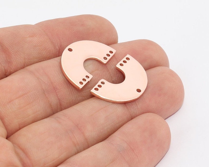 MCH Moon Necklace Charms Rose Gold Charm MTE985 Moon Pendant Rose Gold Plated Pendant 13x23mm Rose Gold Moon Charms Moon Earrings