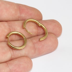 20mm Raw Brass Oorbellen, Leverback Hoop Oorbellen, Circle Oorbellen, Ronde Oorbellen, Brass Earring Hoepels, Brass Earring Bevindingen, MLS767