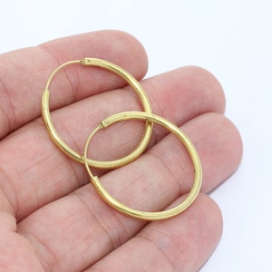 30mm raw messing oorbellen, hoepel oorbellen, cirkel oorbellen, messing ronde oorbellen, messing oorbellen hoepels, messing earring bevindingen, HOE, CHK340