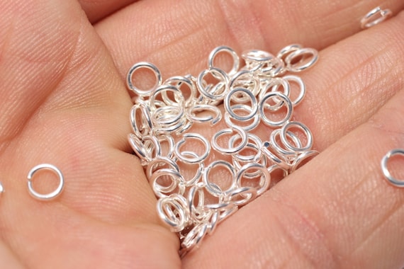Buy 100 Pcs 22 Ga 4mm Silver Color Jump Rings, Open Rings, Bracelet  Connectors, Jewelry Making Supplies, Silver Plated Findings, FJR, BLS10  Online in