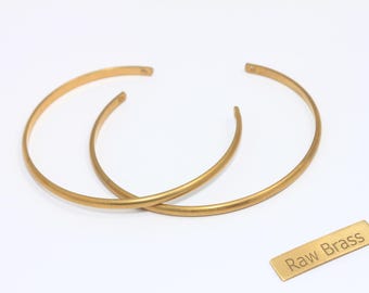 3x140mm Raw Brass Cuff Bracelet, Open Cuff Bangle, Bangle, Stacking Bracelet, Minimalist Bracelet, Raw Brass Findings, TBS, CHK350
