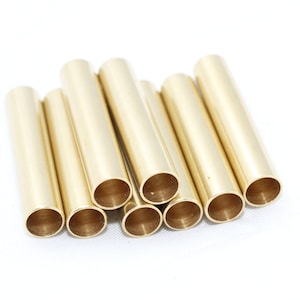 50 Pcs 6x30mm Raw Brass Tube Beads , Extra long tubes - Brass Findings TBR4