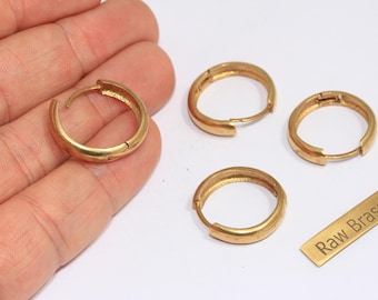 20 mm Rohe Messing Ohrringe, Hoop Ohrringe, Kreis Ohrringe, Messing Runde Ohrringe, Messing Ohrring Creolen, Messing Ohrring Zubehör, EYM9