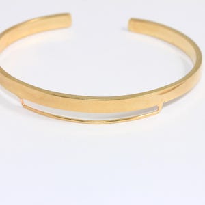 4,5mm Raw Brass Bracelet Bangle, Charm Bracelet Cuff, Connector Bracelet, Stacking Cuff Bracelets, Raw Brass Jewelry, TVF65