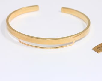 4,5mm Raw Brass Bracelet Bangle, Charm Bracelet Cuff, Connector Bracelet, Stacking Cuff Bracelets, Raw Brass Jewelry, TVF65