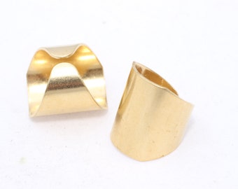 12 Pcs 18mm Raw Brass Ring Settings, Chevron Ring, Brass Statement Rings, Band Rings, Adjustable Rings, Raw Brass Findings, LA9