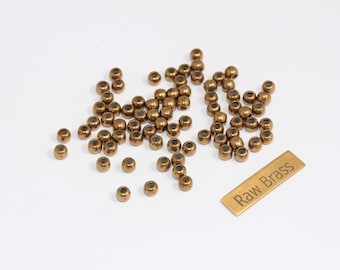 Raw Brass Rubber Stopper, Raw Brass Connector, Inner 1,2mm, Brass Spacer Beads, Rubber Stoppers, Raw Brass Findings, CLO28